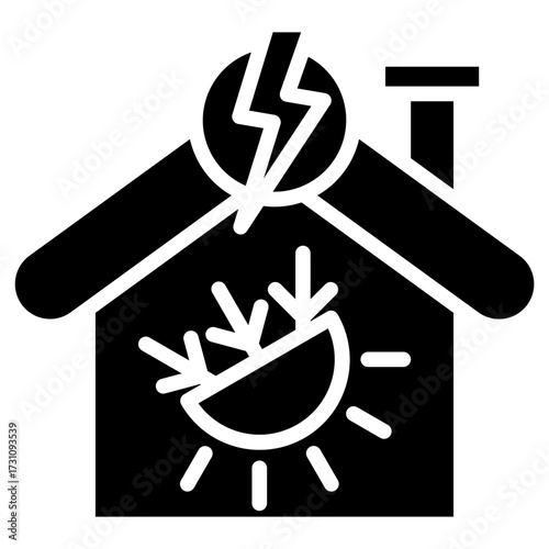 Insulation glyph icon