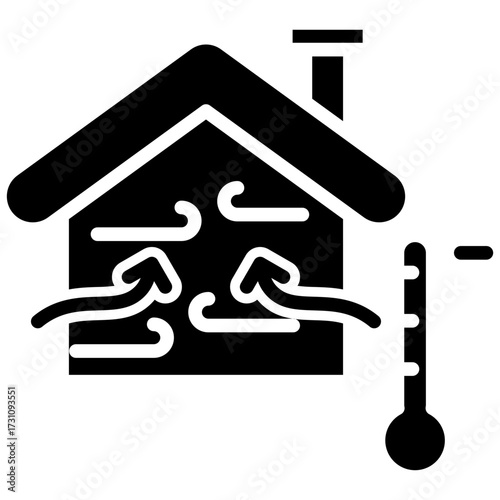 Passive Cooling glyph icon