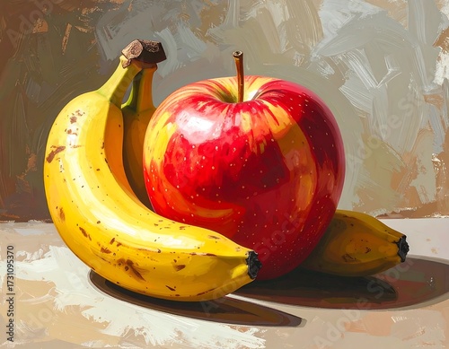 Still Life with Apples and Bananas.