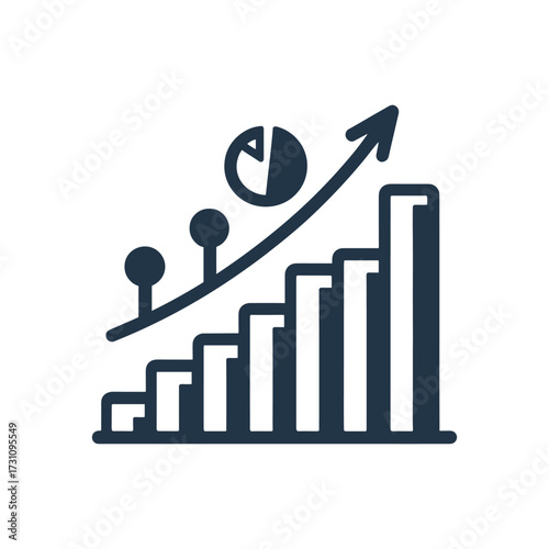 Graphical representation of growth trends and data analysis