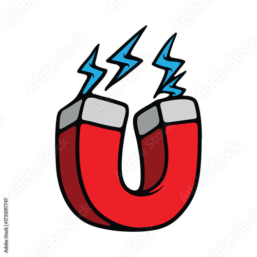 Magnet Cartoon Vector Illustration
