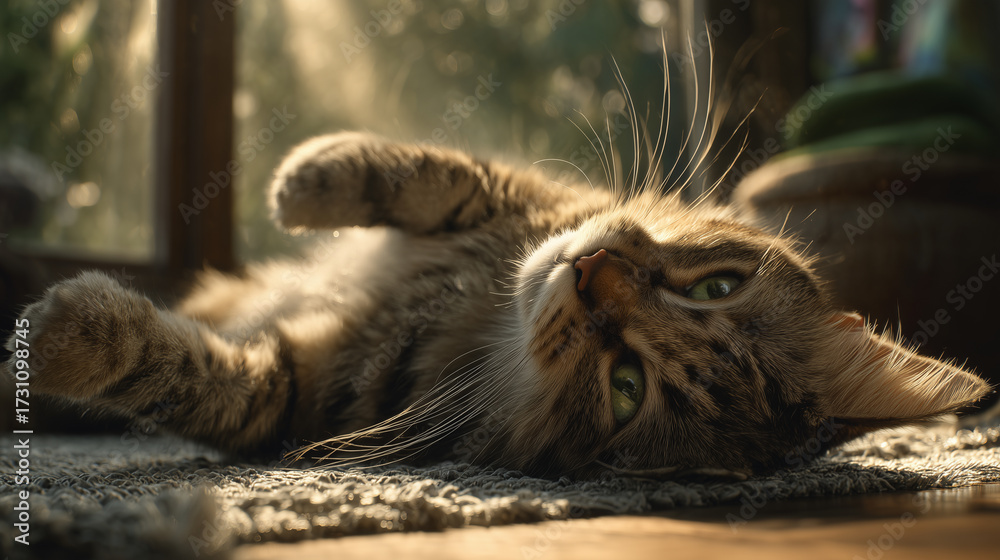 Obraz premium 寝っ転がってる猫