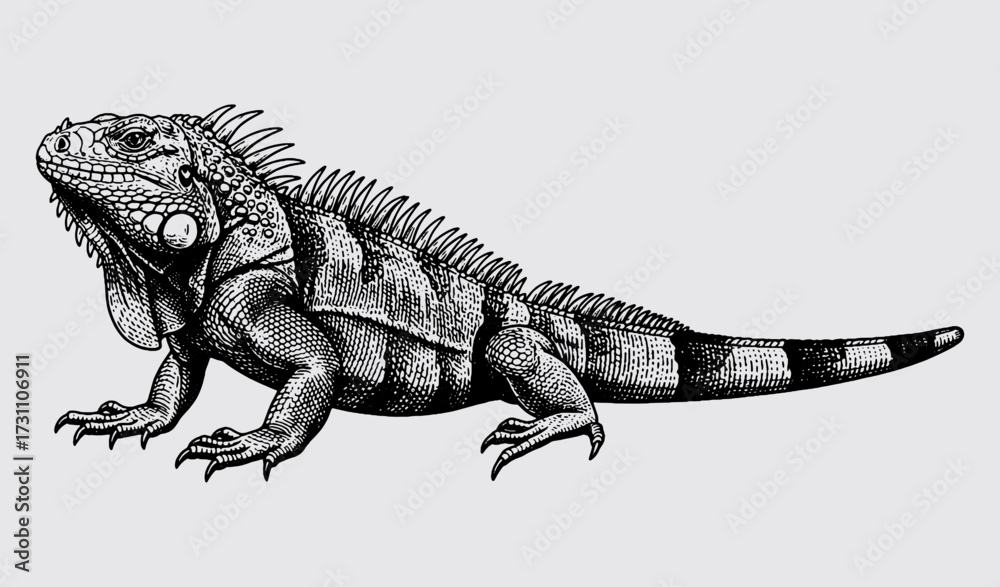 Obraz premium calm iguana .eps