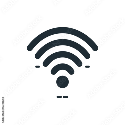 Modern Wi-Fi symbol representing wireless connectivity