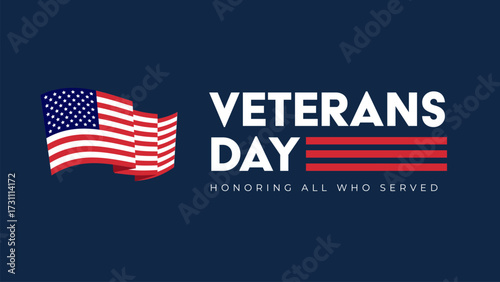 Veterans day honoring all who served vector design illustration