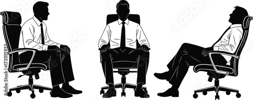 Business meeting silhouettes, office teamwork discussion, corporate leadership concept, professional collaboration, workplace communication, executive decision making, strategy planning