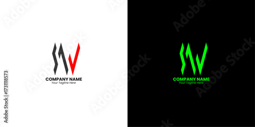 saw sw letter vector logo