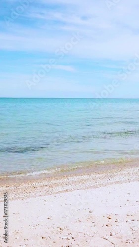 sand beach and blue sky