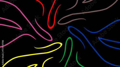 Abstract curved line texture background. Curved line pattern