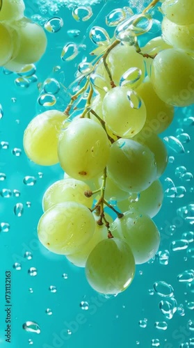 grapes in water