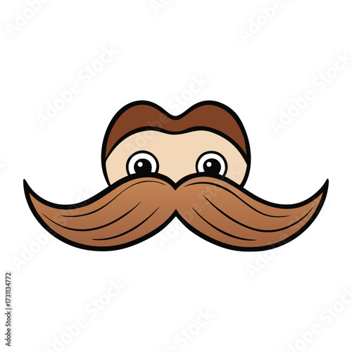 A mustache is facial hair grown on the upper lip, styled in many shapes from thin lines to thick curls, symbolizing personality, tradition, or fashion statements.
