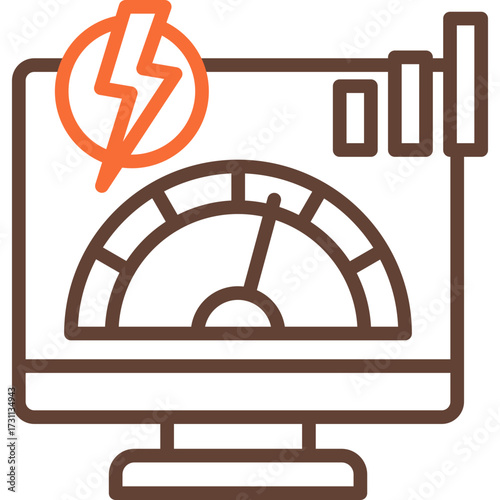 Power Monitoring line color icon