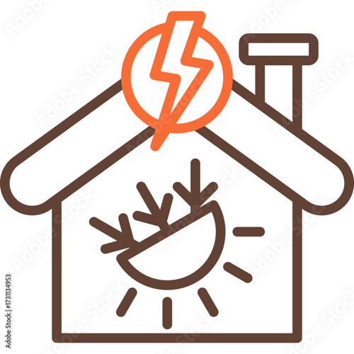 Insulation line color icon