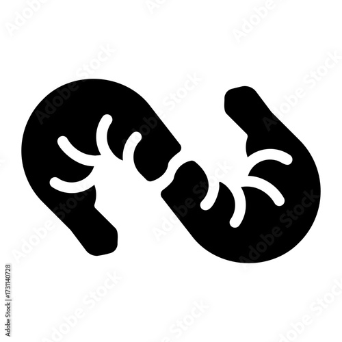 shrimps glyph icon