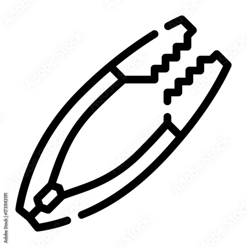 tweezers line icon