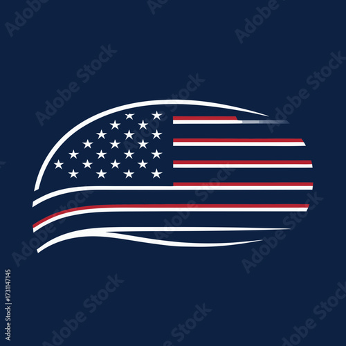 "A perfectly proportioned vector flag of the United States of America.