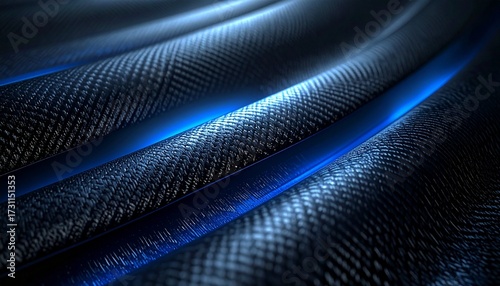 Texture of blue carbon fiber: A stunning macro shot captures the intricate weave of carbon fiber.