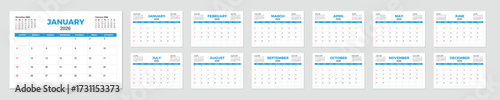 2026 Calendar Dairy. 2026 Monthly Planner Printable. Black with Blue Colour Template. Week Start on Sunday