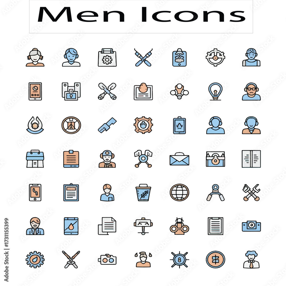 Fototapeta premium men Icons