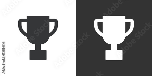 Trophy  Icon. Solid glyph series icon