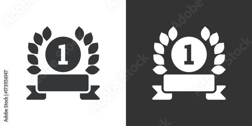 Champion Icon. Solid glyph series icon