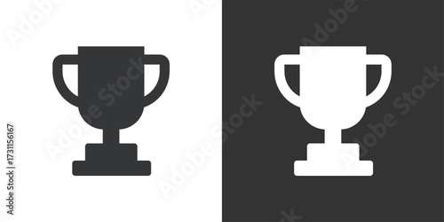 Trophy  Icon. Solid glyph series icon