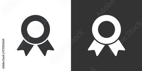 Achievement badge Icon. Solid glyph series icon
