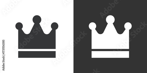 Crown Icon. Solid glyph series icon