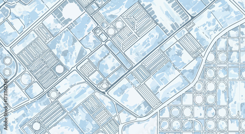 Abstract geometric pattern with blue and white tones.