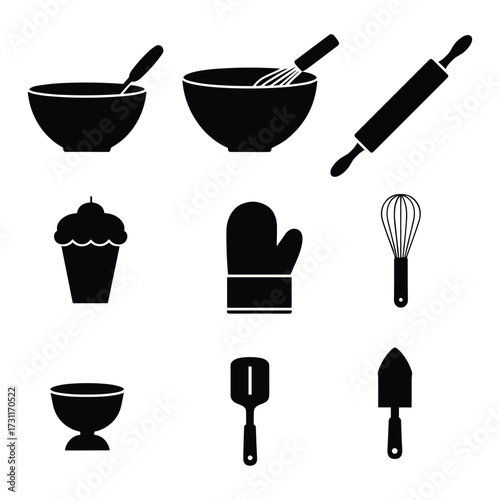 Baking Equipment Vector Illustration Collection