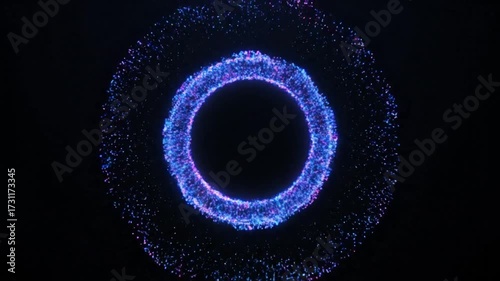 Ethereal Ring of Light: Abstract Particle Formation