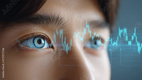 A professional investor analyzing an investment or stock chart. Being a professional investor and trader who values investment psychology and risk management.