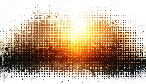 Wallpaper Mural Abstract Sunburst Halftone Explosion Background. Torontodigital.ca
