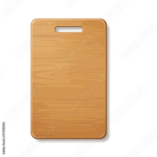 Wooden Cutting Board Icon – Kitchen Chopping Board Vector Illustration