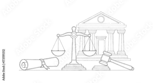 Court house justice scales gavel law diploma legal system courthouse judgment verdict attorney advocate