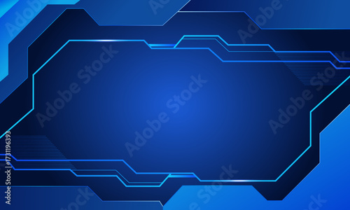 Blue abstract technology background, technological background with lines
