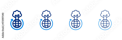 Sustainability Icon Set With Two Colors And Multiple Line Styles Vector Illustration 