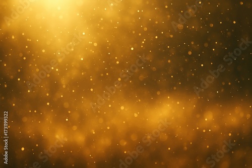 An abstract background, featuring the shimmering brilliance of golden sparkles, dances in the soft light, creating a serene and captivating display of elegant aesthetic appeal.