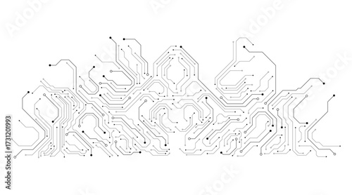 High-tech technology background texture. Circuit board vector illustration.