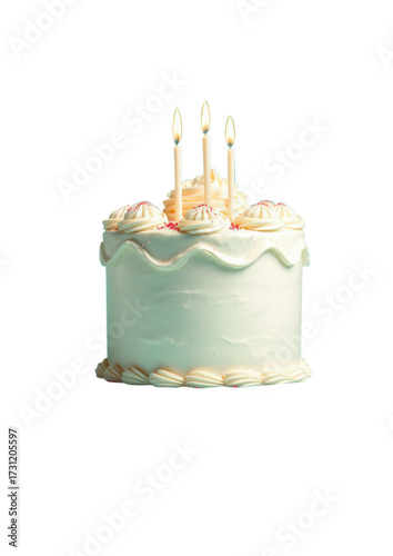 birthday cake isolated on no background 