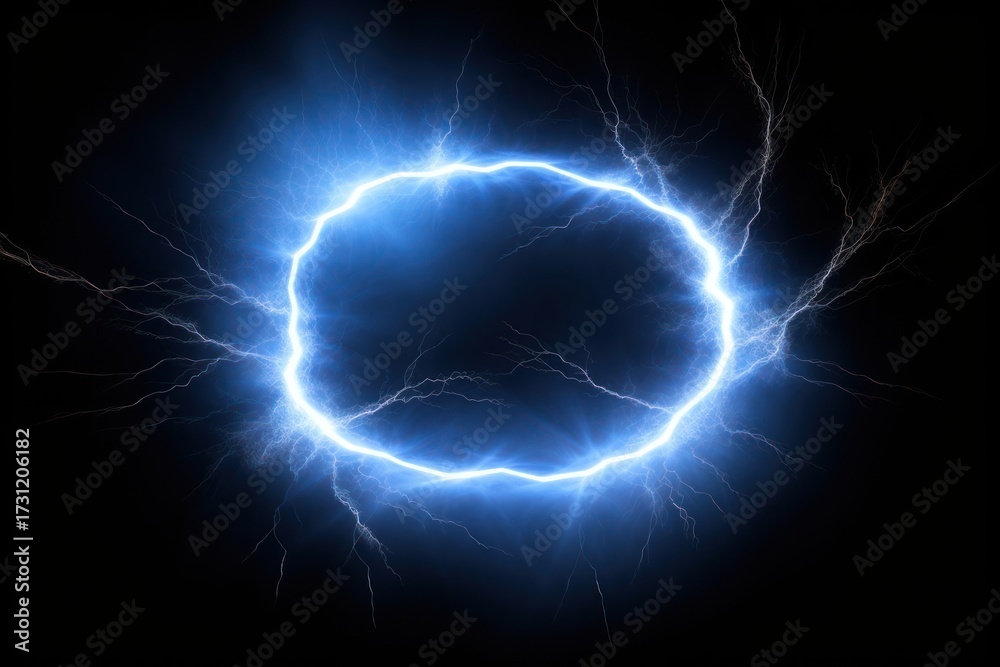 Obraz premium Thunder moving fast thunderstorm lightning night.