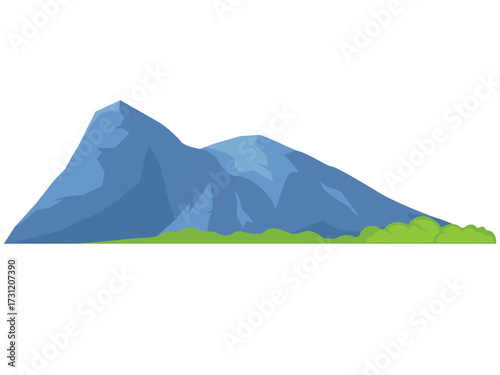 Rocky mountain natural landscape, mount peak