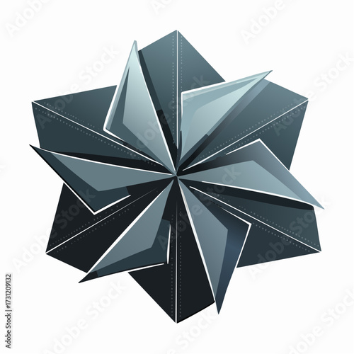 origami orchid outline folded-paper orchid for modern stationery and decor — crisp angles that speak of fragility and craft.