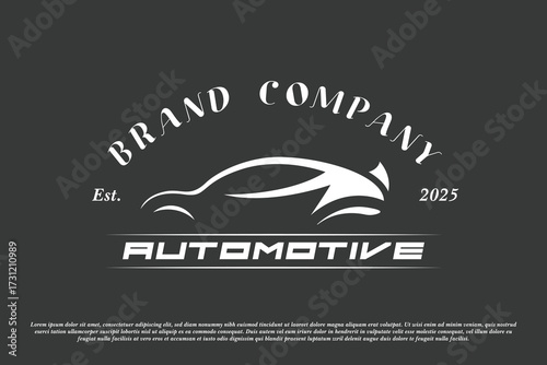 Car service logo design illustration vector. Silhouette of a service sports car. Simple transportation casual trendy icon symbol.
