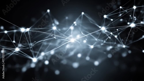 Abstract digital network connections on dark background technology concept