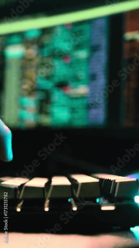 hands typing on a keyboard