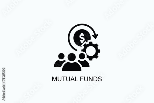 Mutual Funds Icon Or Logo Isolated Vector Illustration