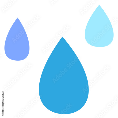青い水滴のイラスト