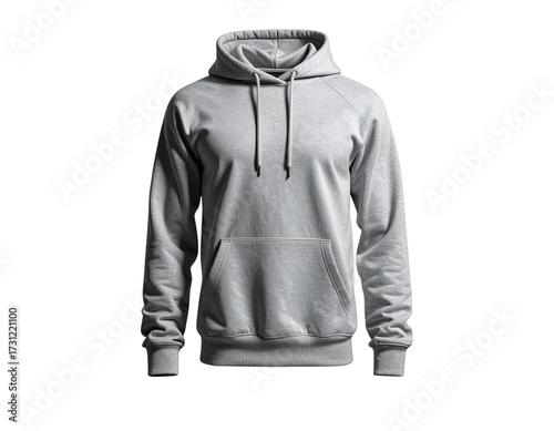 Minimalist Heather Gray Hoodie PNG