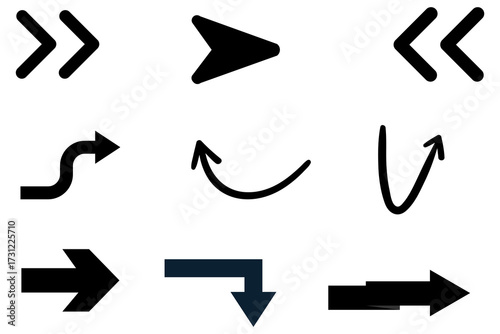set of vector arrows